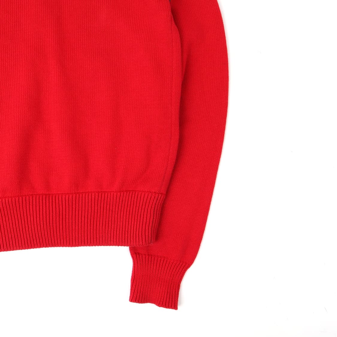 폴로진스 코 레드 코튼 니트 집업 가디건 상품이미지7