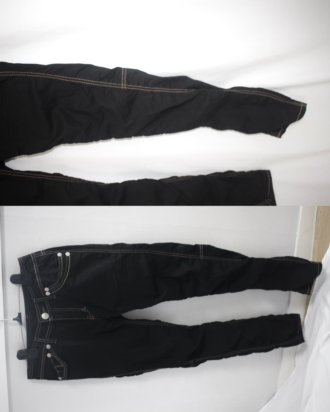 brown stitch shirring straight jean 상품이미지4