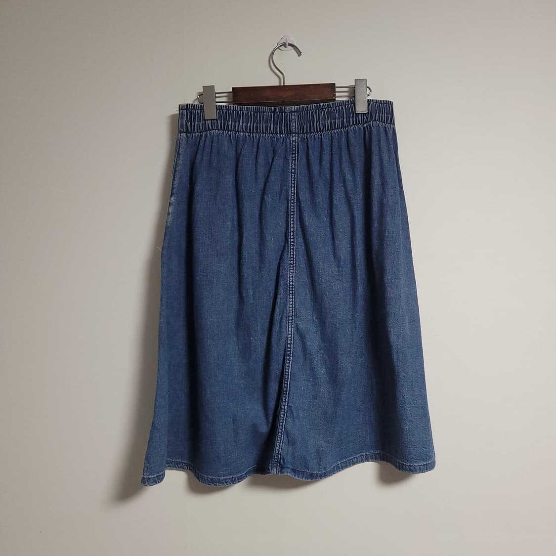 (28) LEVI'S 리바이스 청 데님 밴딩 A라인 롱 스커트 상품이미지2