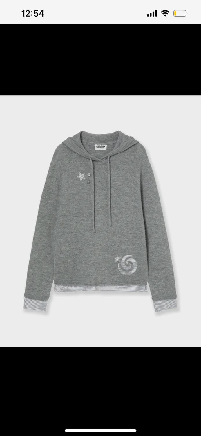 에이이에이이 LAYERED KNIT HOODIE [GREY] 상품이미지1