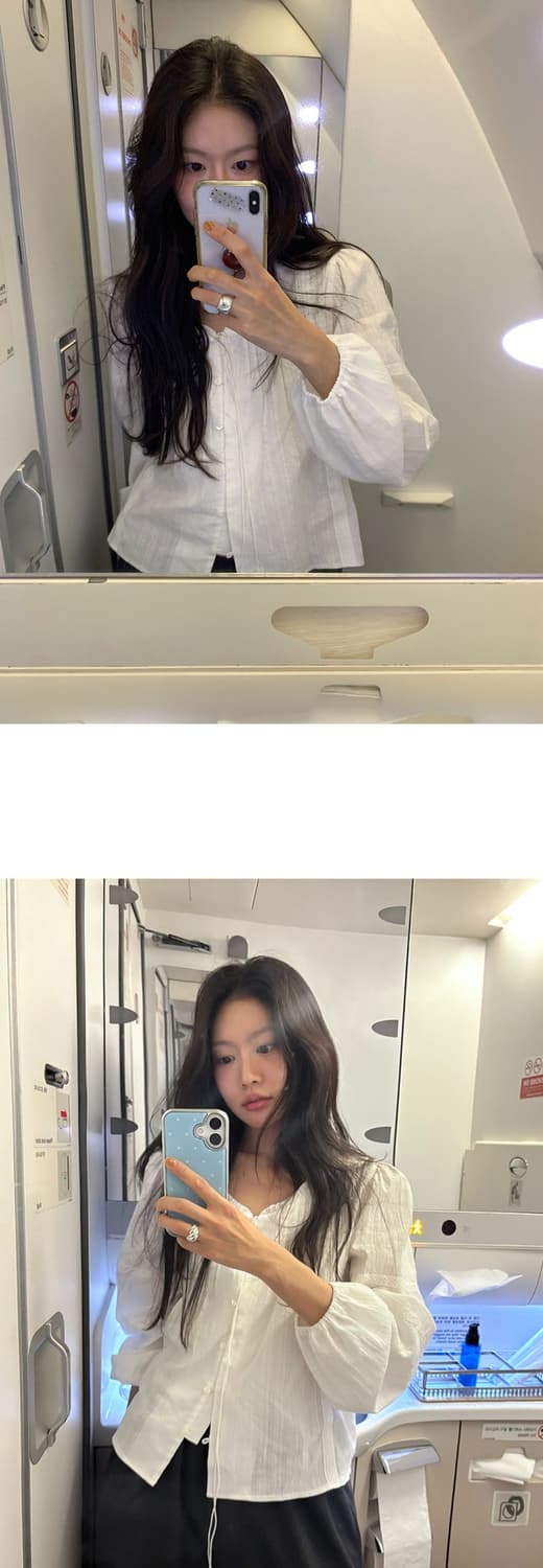 언더비 히그 레이스 셔링 블라우스 새상품 상품이미지5