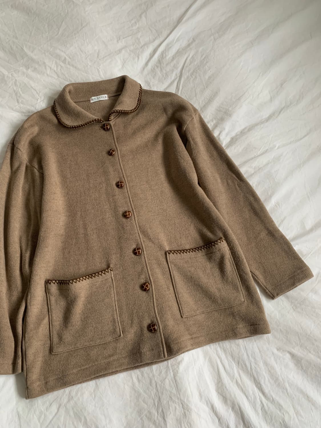 코코아 니트 자켓 상품이미지2