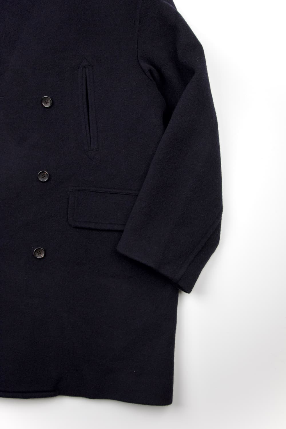  Blurhms 울 멜튼 피코트 다크 네이비 상품이미지4