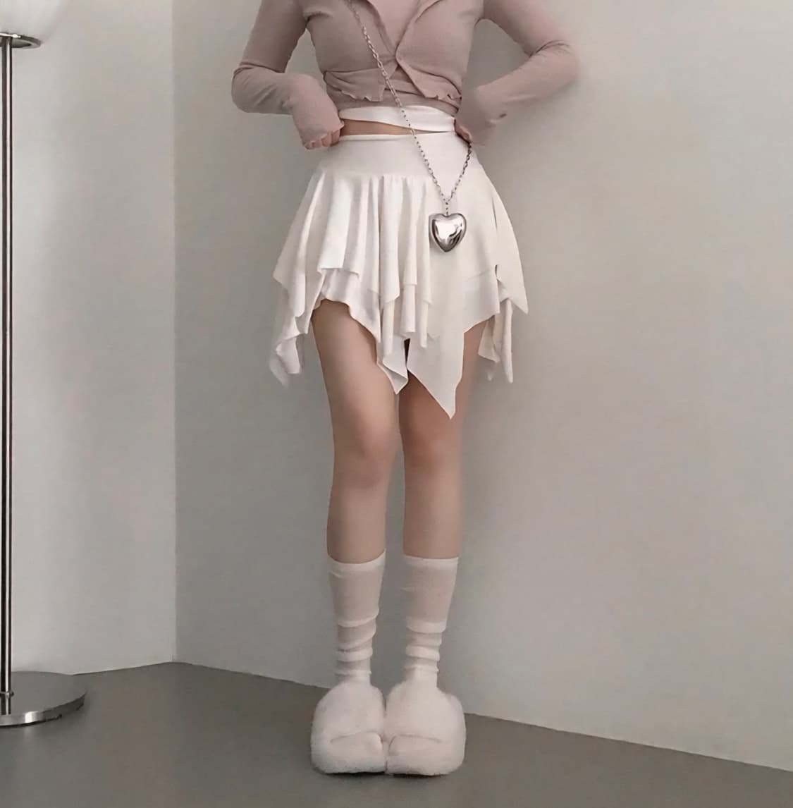 팅커벨 언발 캉캉 플레어 미니 스커트 상품이미지2