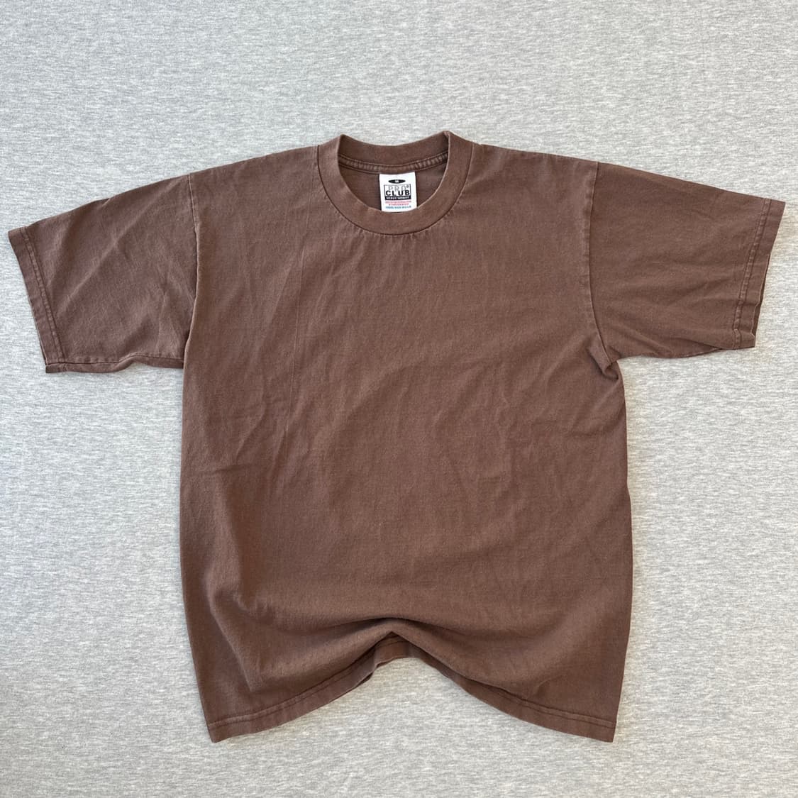 Y2K 프로클럽 헤비웨이트 티셔츠 M 사이즈 초콜릿 브라운  상품이미지1
