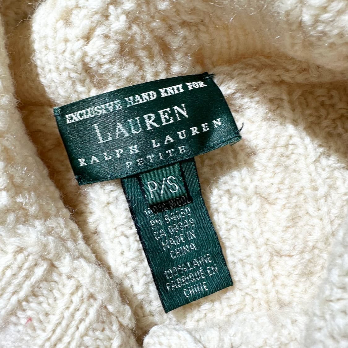 로렌 랄프로렌 아란 케이블 핸드 니트 후드 가디건  상품이미지4