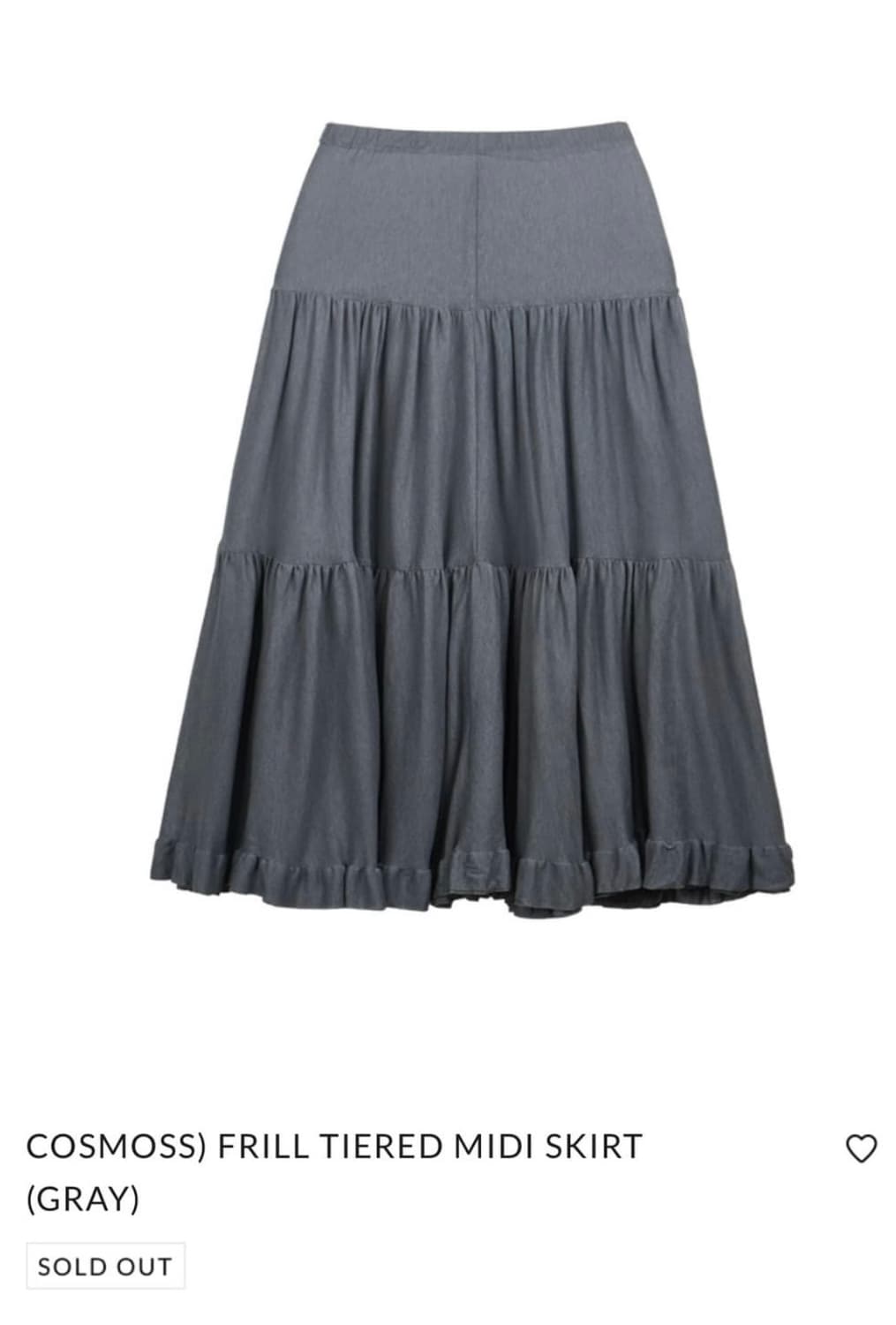 COSMOSS FRILL TIERED MIDI SKIRT 상품이미지1