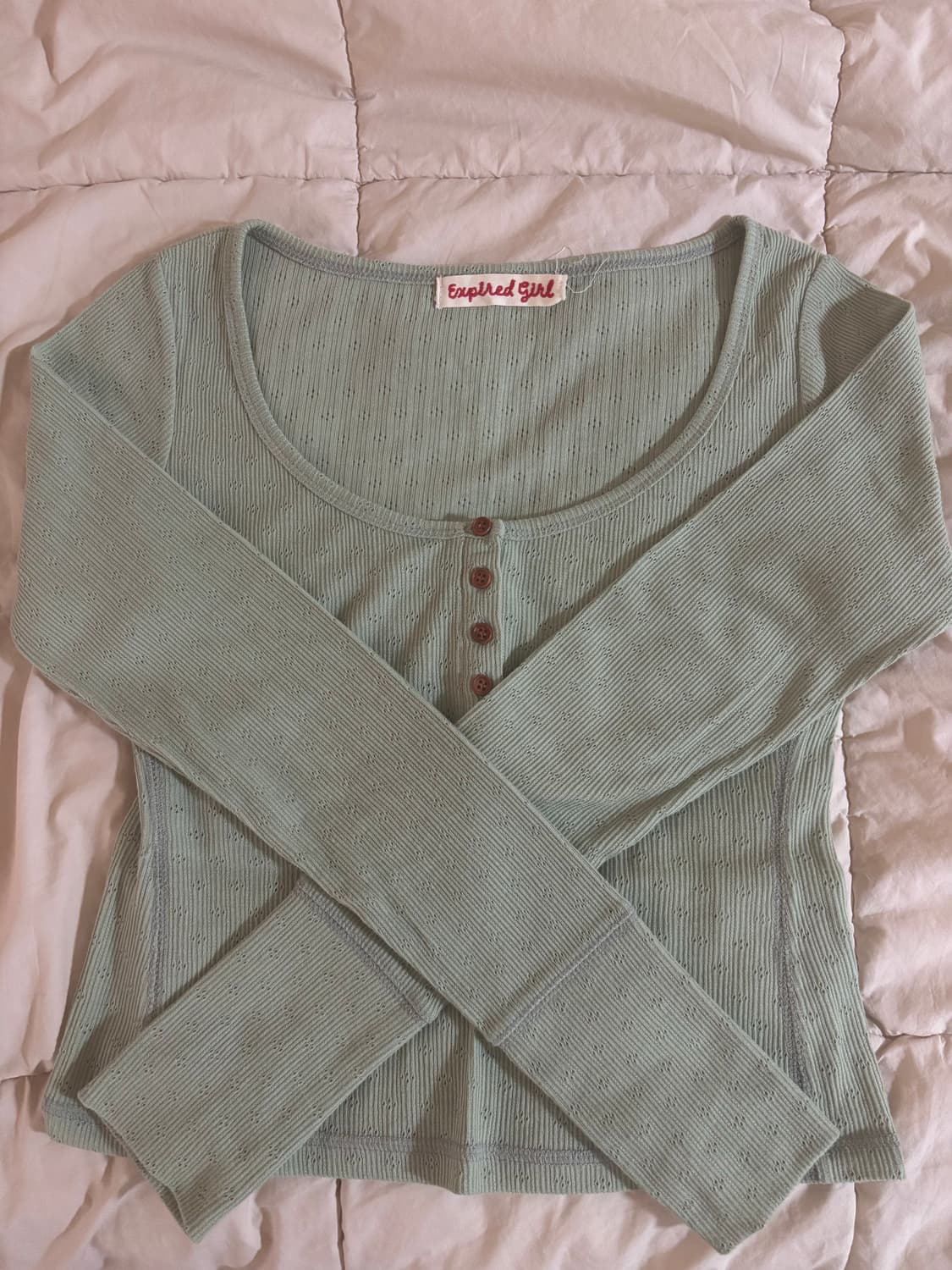 익스파이어드걸 벨라 탑 소프트그린 상품이미지2