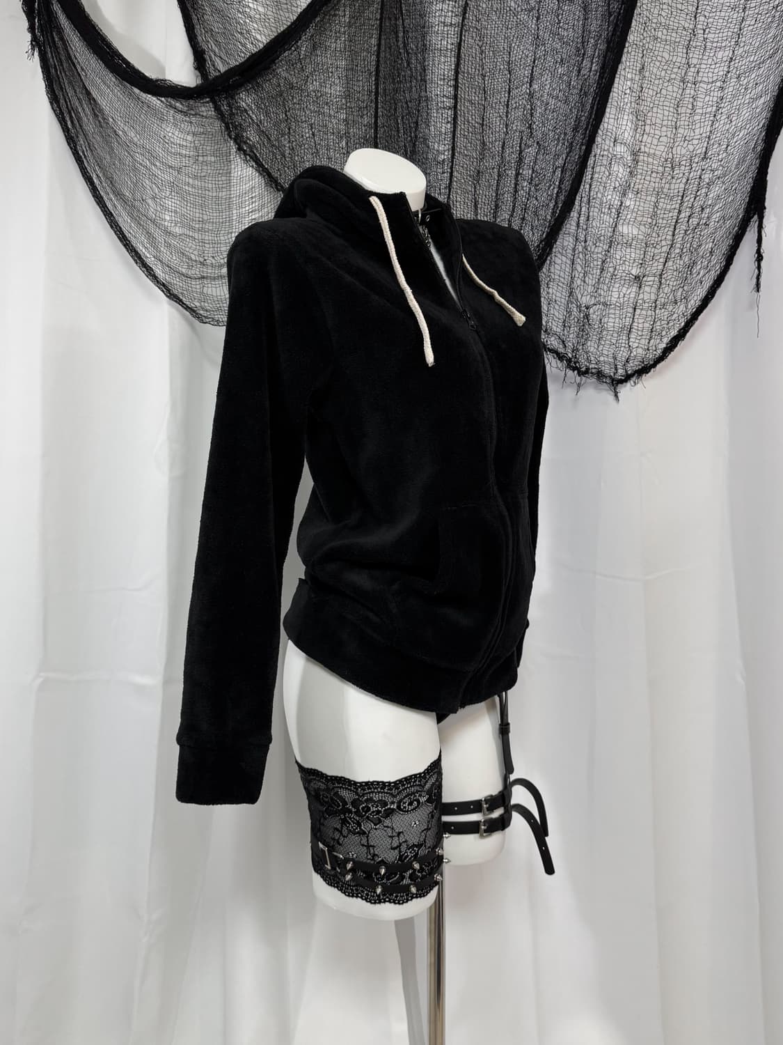 black hood zip up 상품이미지2