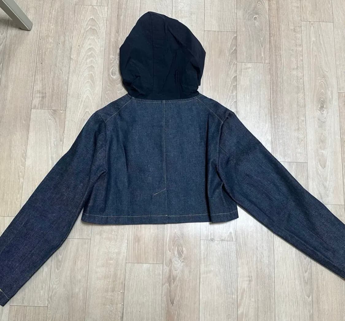 (새상품) 크롭 데님 후드&롱 스커트 셋업 상품이미지4