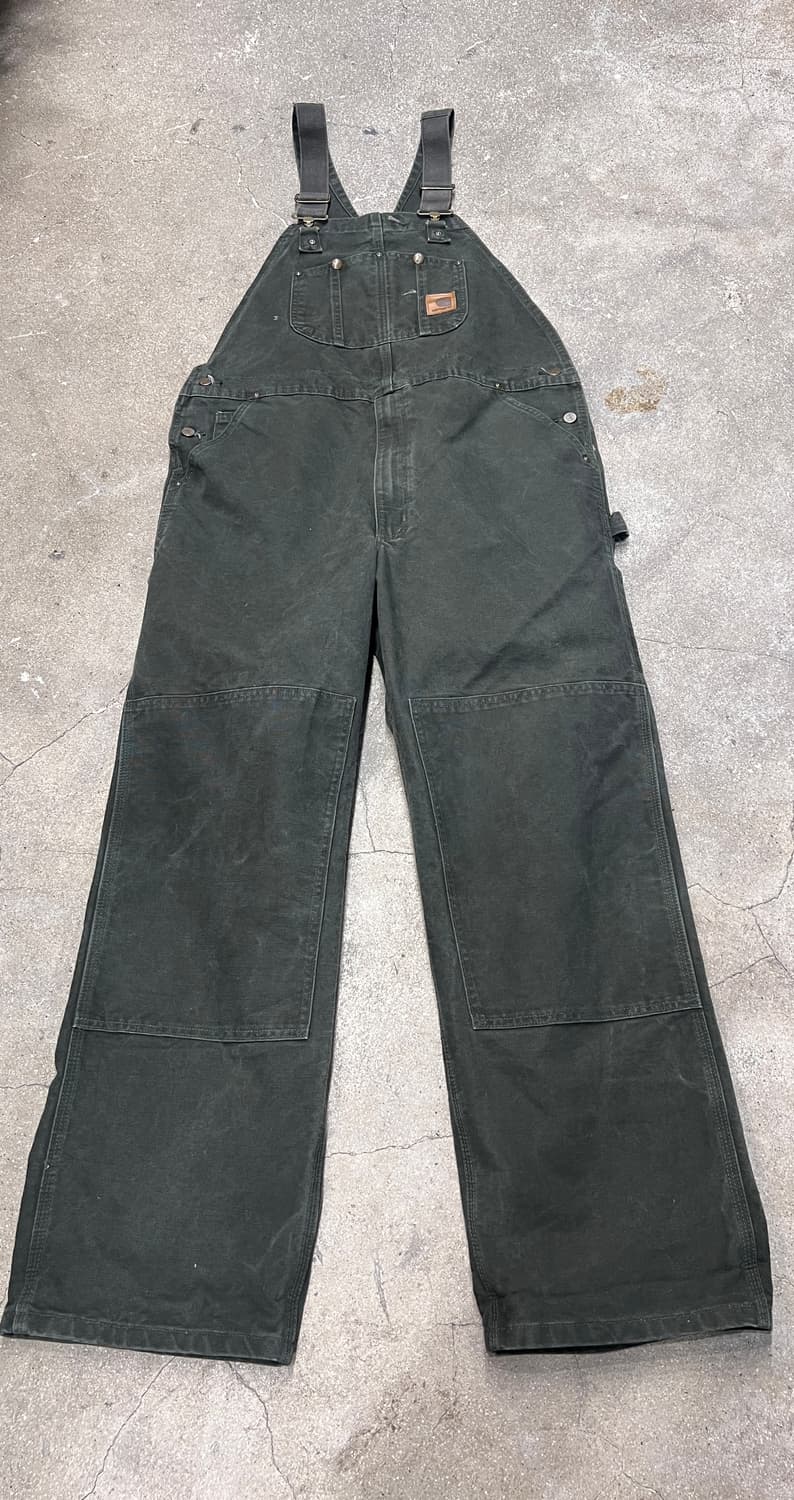 00’s 칼하트 더블니 오버롤 모스그린 상품이미지1