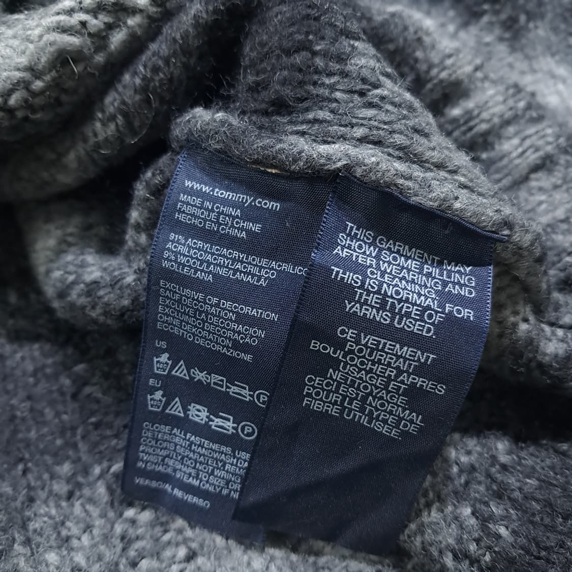 CL018 XL 타미힐피거 옴브레 하프집업 니트 상품이미지7