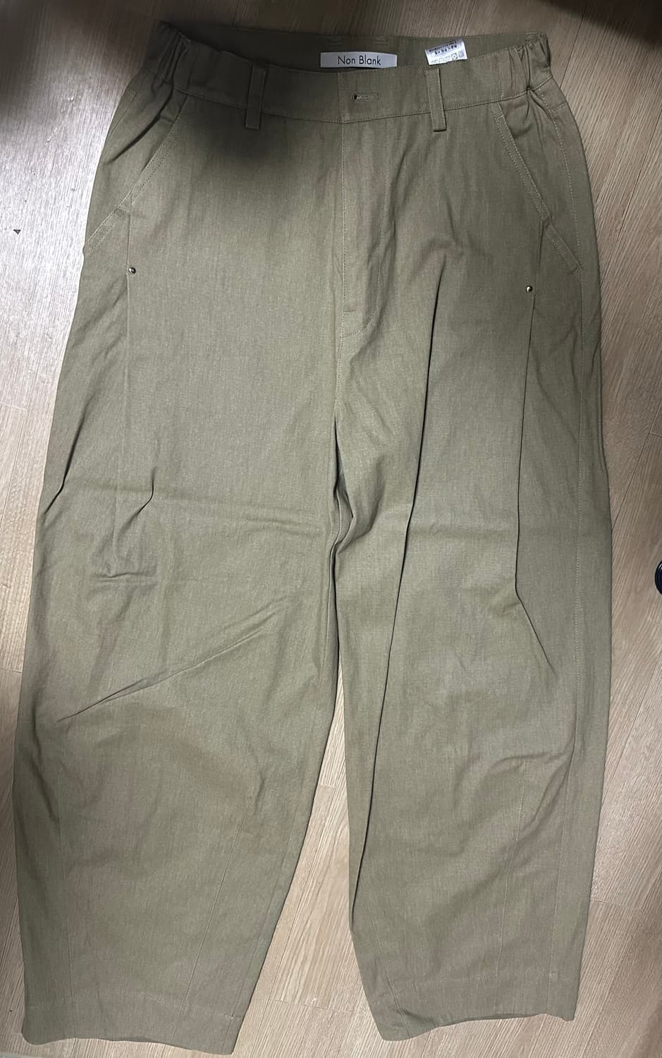 넌블랭크 플리츠 팬츠 베이지 m 상품이미지3