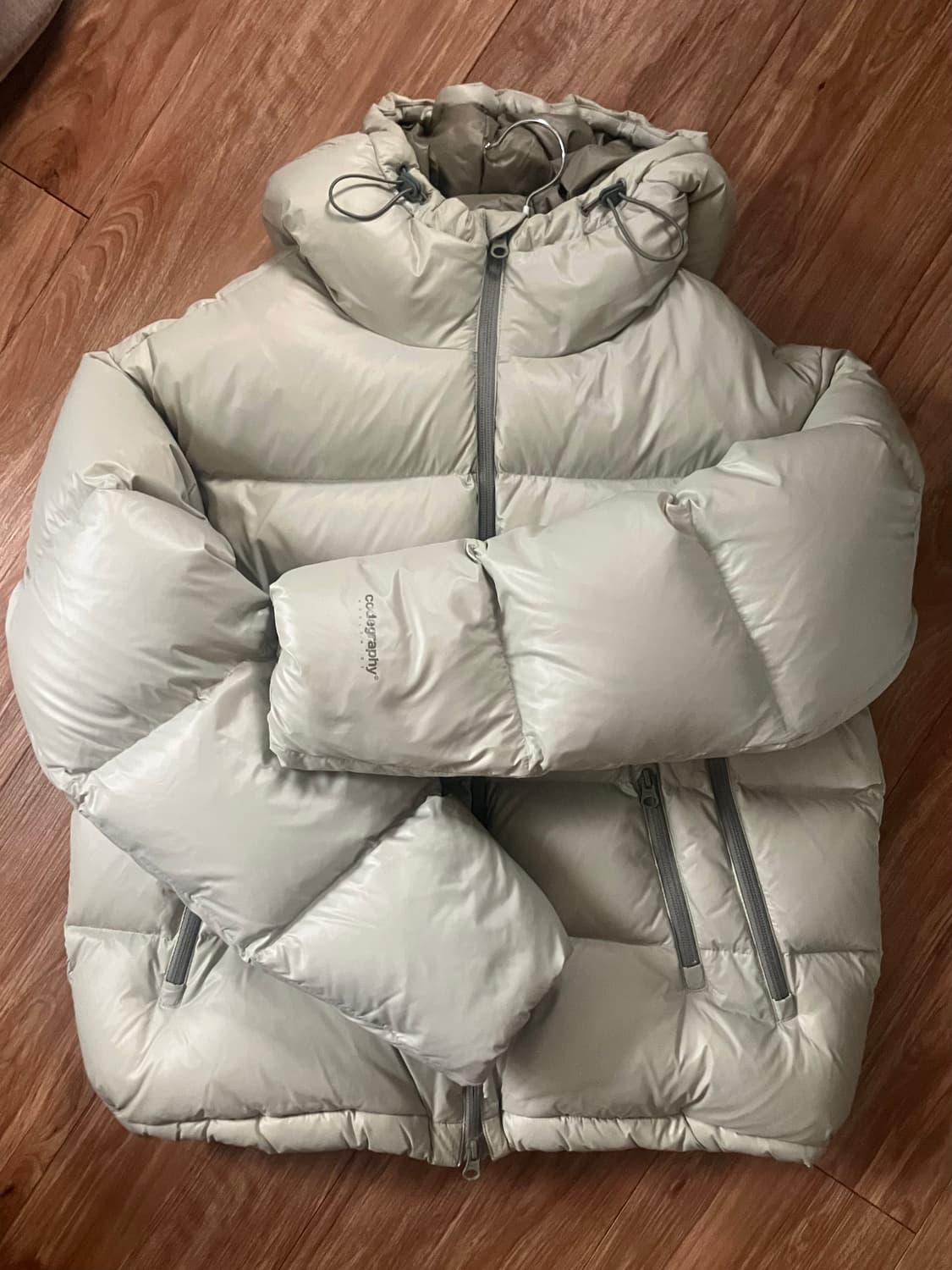 코드그라피 CGP RDS 유틸리티 덕다운 후드 숏패딩 카키 S 상품이미지3