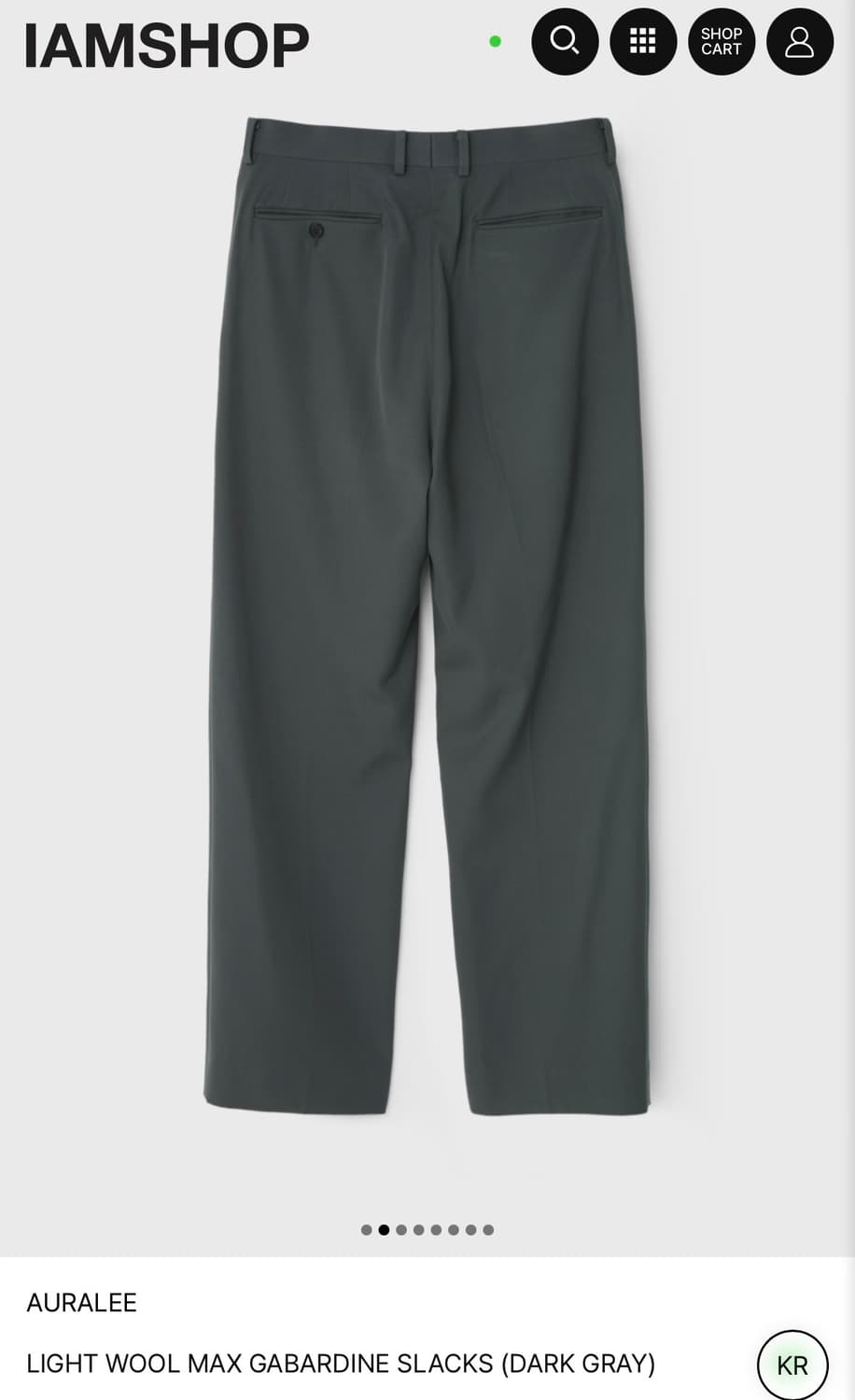 오라리 LIGHT WOOL MAX GABARDINE SLACKS 상품이미지2