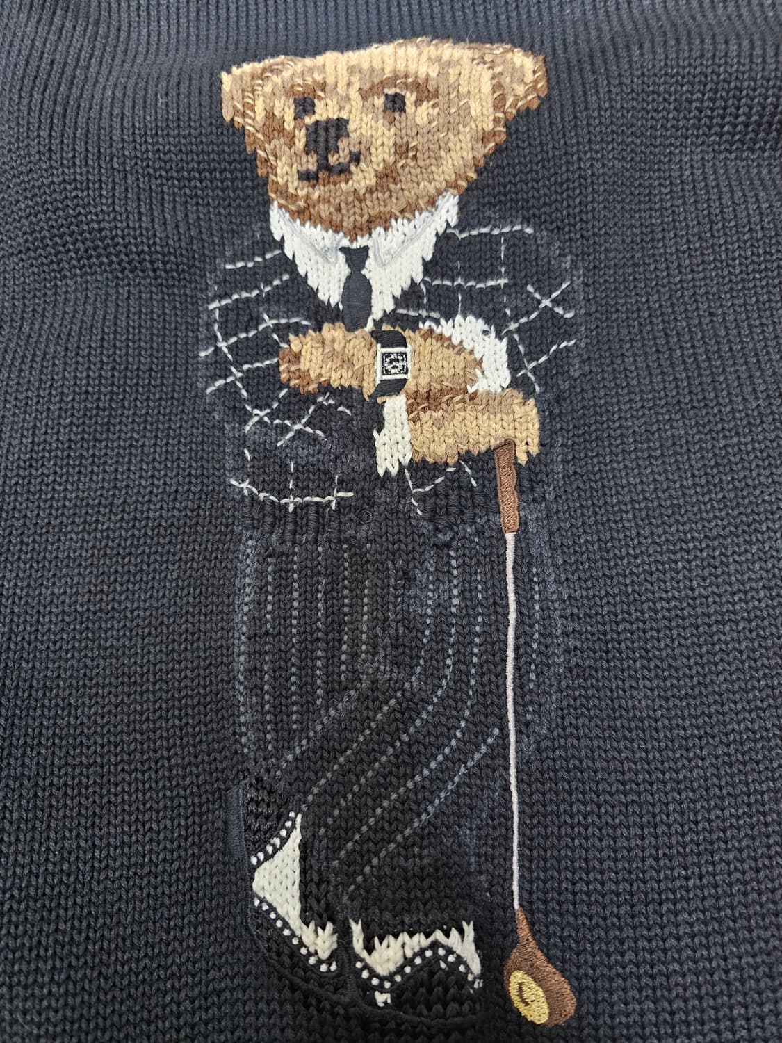 폴로 골프 베어 곰돌이 니트 블랙 XL 상품이미지3