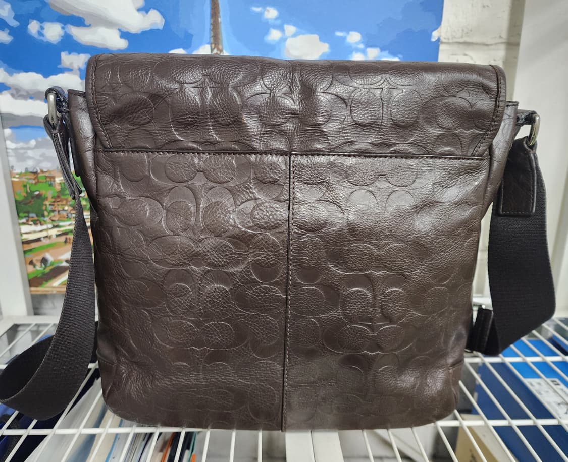 코치 메신저백 남성 숄더백 크로스백 헤리티지 웹 레더 엠보스 BF17 상품이미지3