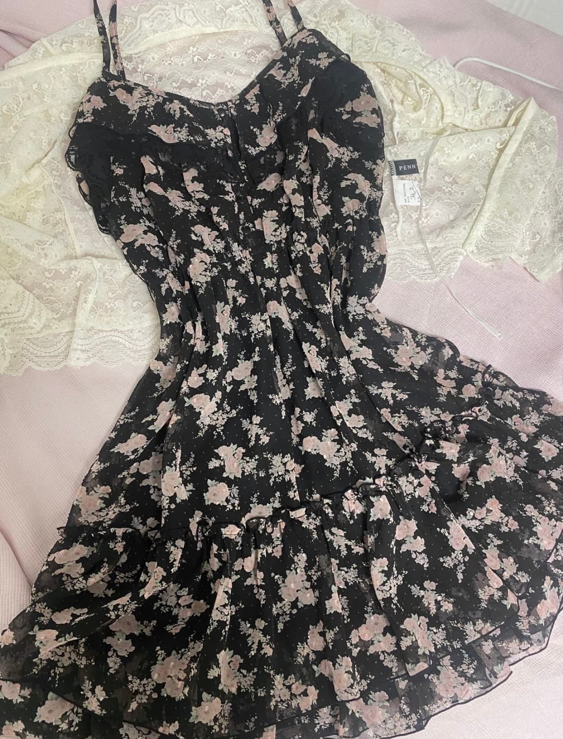 L’EST ROSE 미니원피스 가디건세트 상품이미지4