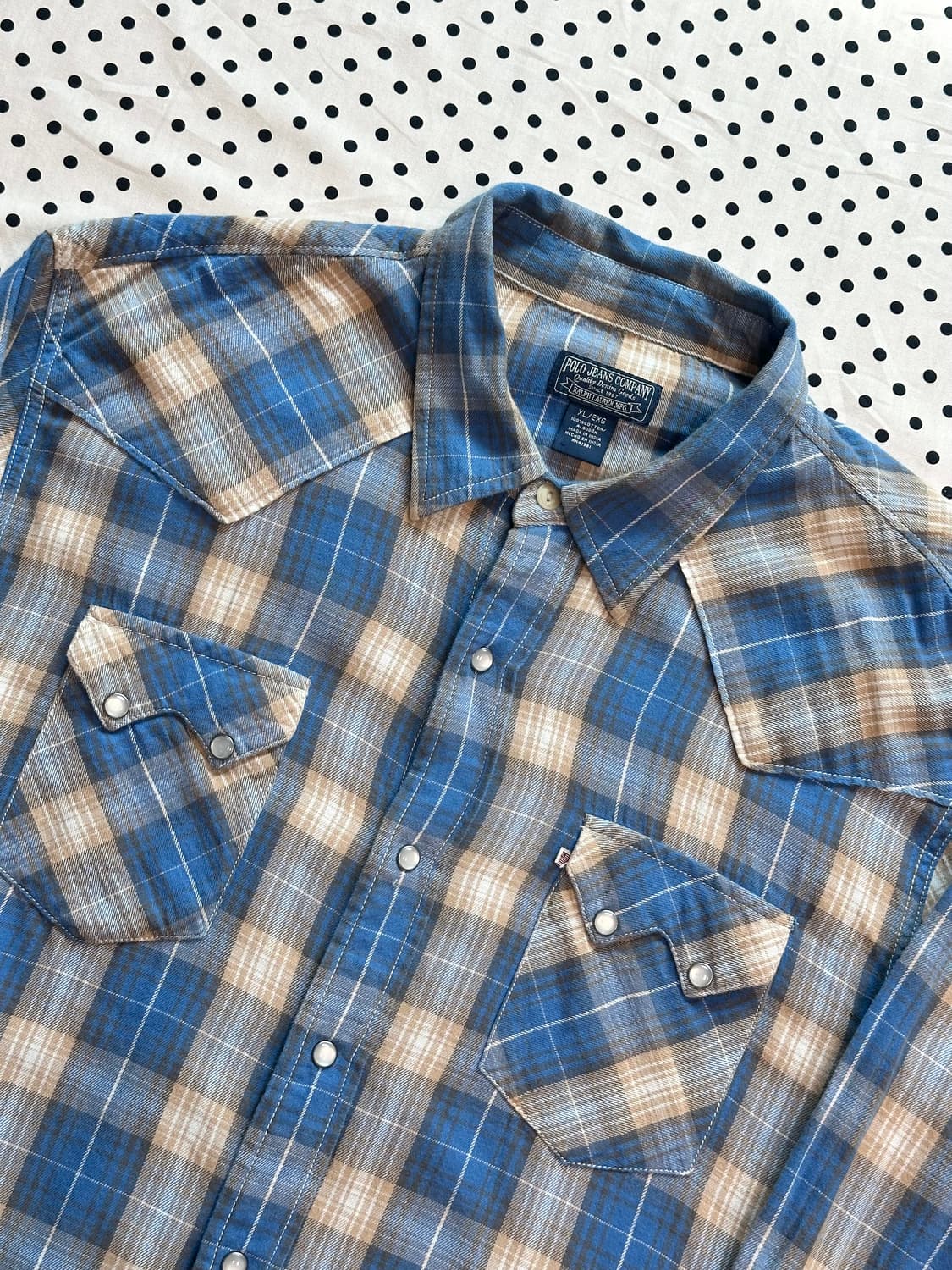 폴로진스 Polo Jeans Co. 90‘s~00's 웨스턴 체크셔츠 상품이미지2