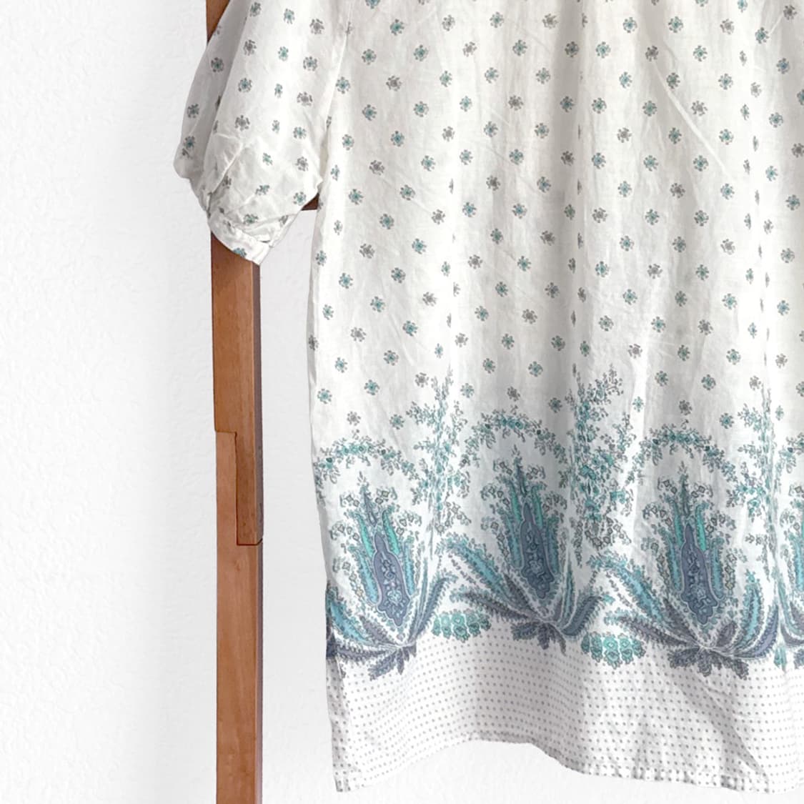 청록 들꽃 블라우스 상품이미지10