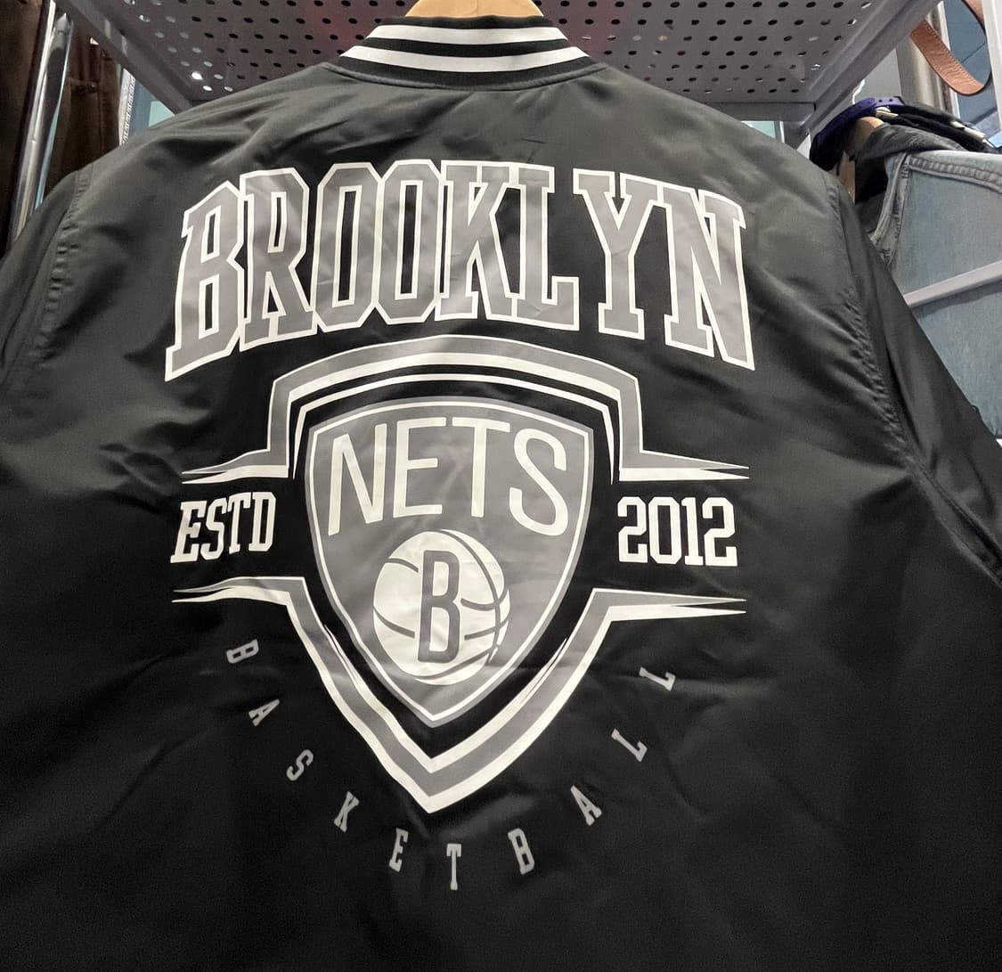 (새상품) Nba 브루클린 네츠 스타디움 자켓 블랙 상품이미지4