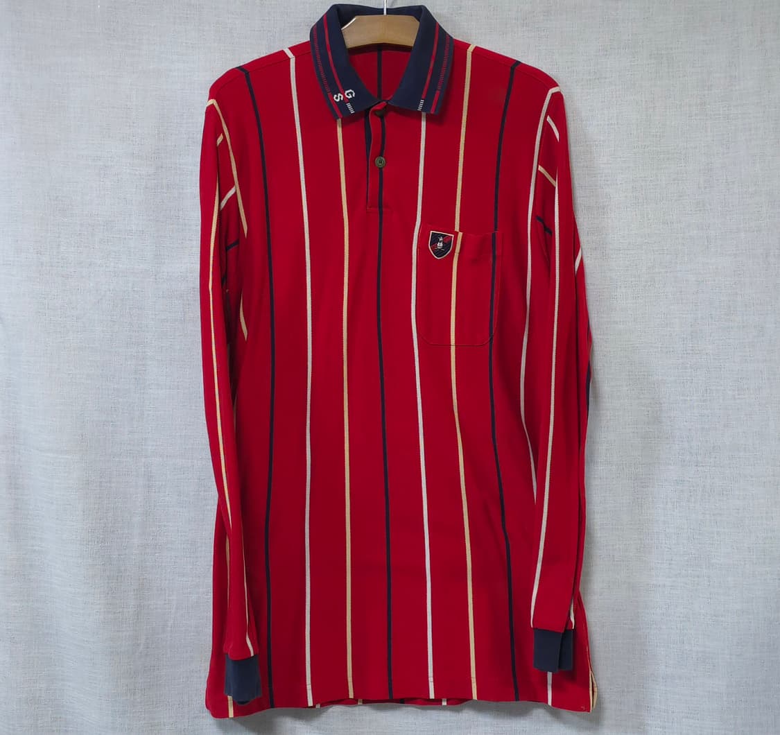 먼싱웨어 정품 PK카라 폴로 티셔츠 긴팔 골프 스트라이프 95  상품이미지3