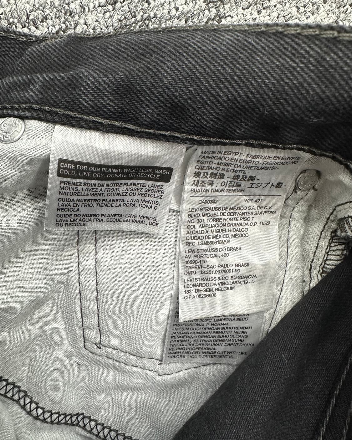 (허단43)00'S 리바이스 550 워싱블랙-M1130 상품이미지3