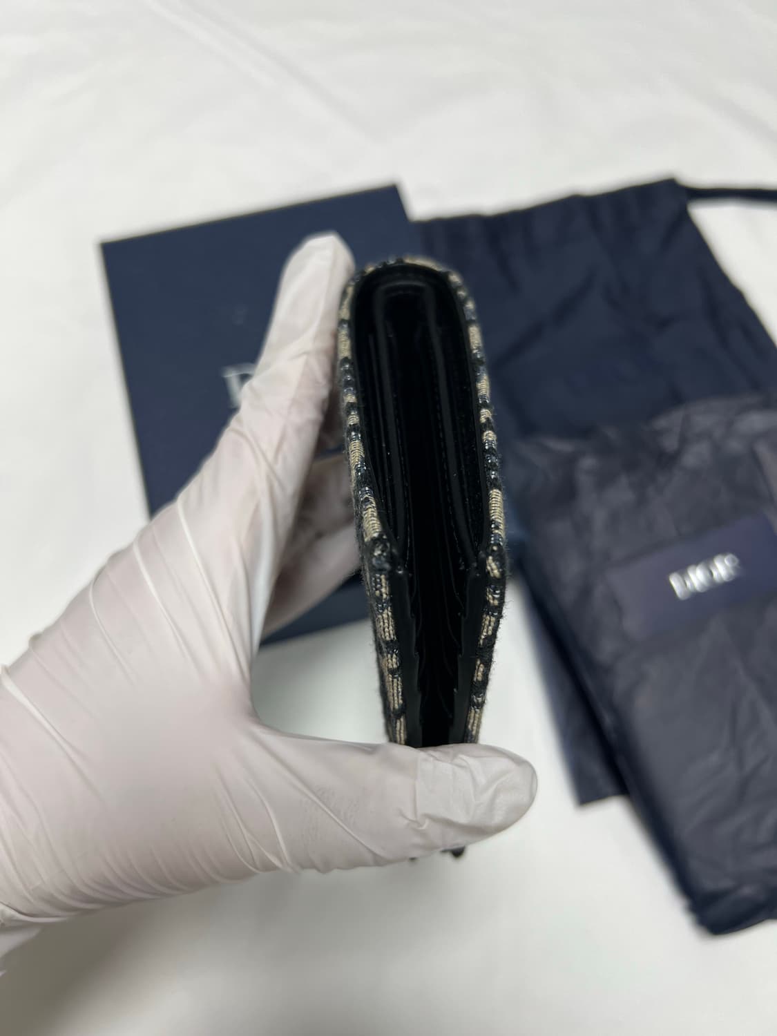 [정품] 신형, 새상품급 / 디올 오블리크 반지갑 베이지 상품이미지7