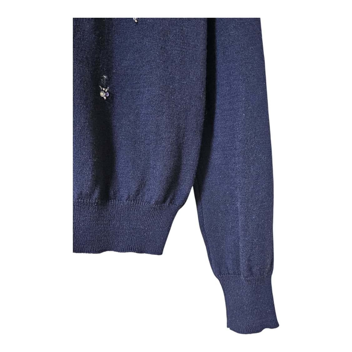 💙 빈폴 네이비 비즈 포인트 니트 가디건 90 (55~슬림66) | 단 상품이미지8