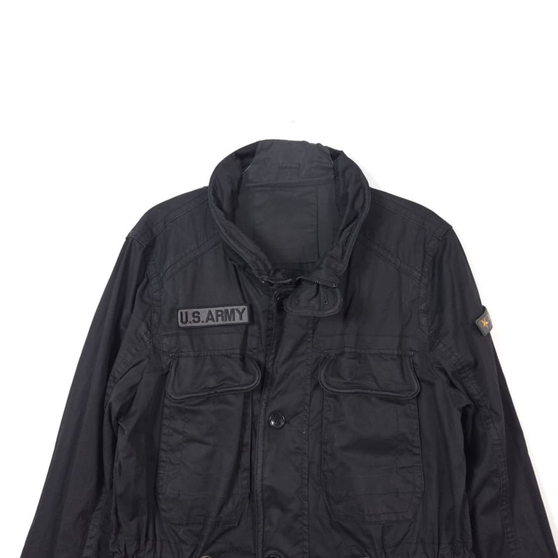 빈티지 블랙 코튼 밀리터리 필드 자켓 M 상품이미지3