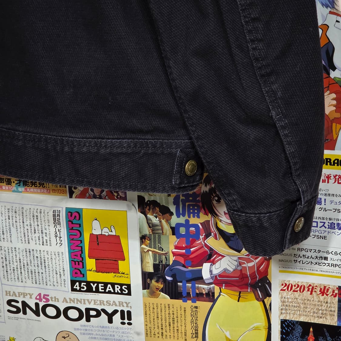 JPN 락시크 펑크 자수 패치 블랙 코튼 워크 자켓 상품이미지8