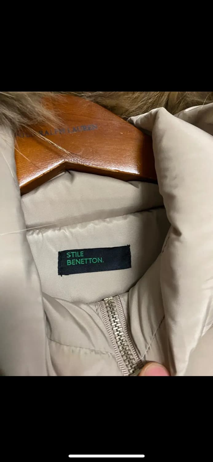 베네통 퍼 후드 롱패딩 상품이미지2