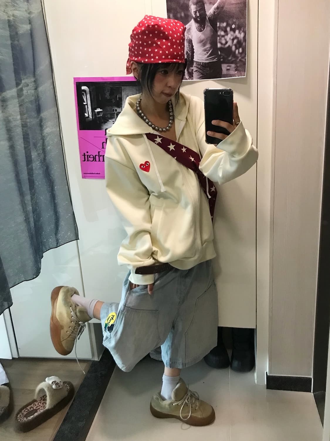 꼼데가르송 레드와펜 져지 후드집업 상품이미지3