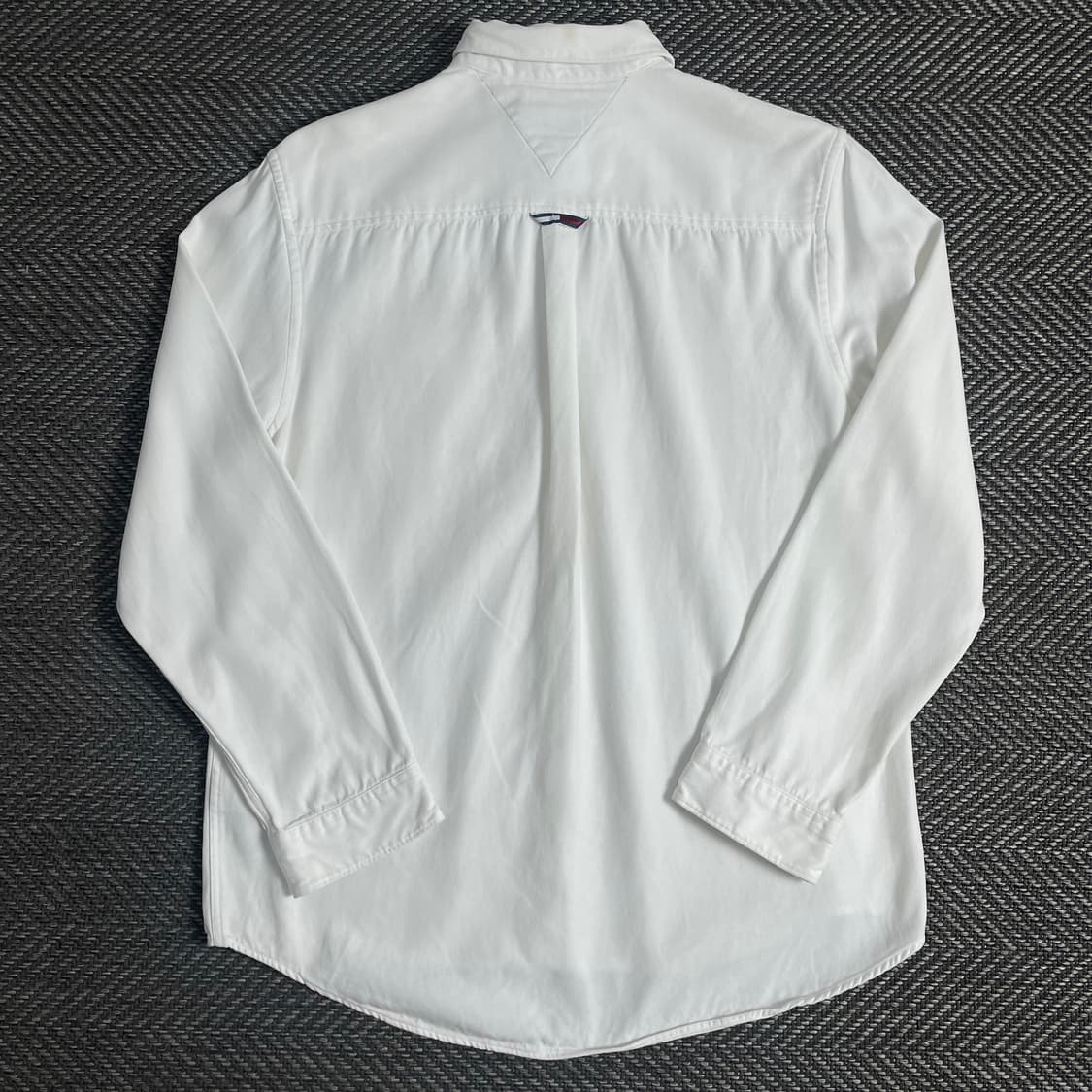 타미힐피거 플래그 로고 박시핏 옥스포드 화이트 셔츠y 3592 상품이미지6