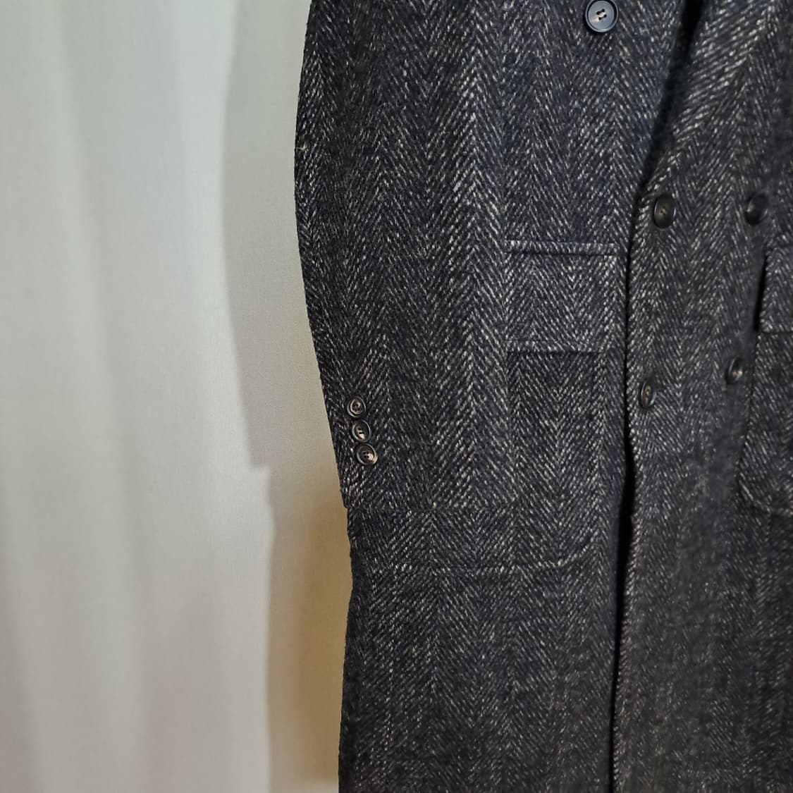 (택포) 지이크 23FW 헤링본 오버핏 더블 코트 A981 상품이미지3