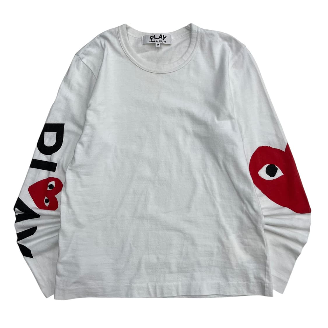 꼼데가르송 사이드 프린팅 화이트 롱슬리브 M 상품이미지2