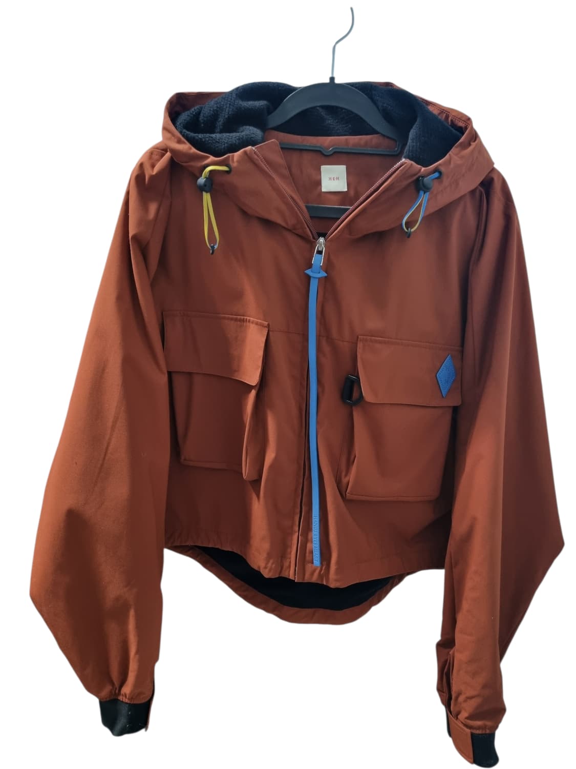 HEH 핸즈아이즈하트 브라운 후드 숏 자켓 상품이미지1