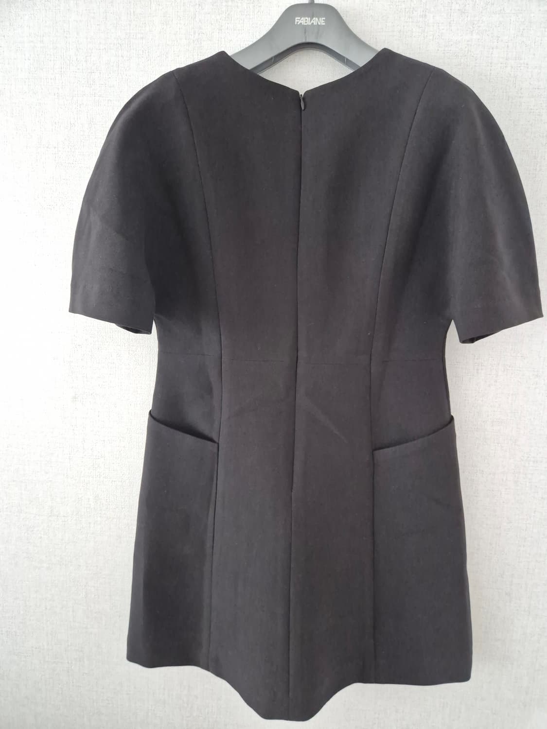 LAB 미니멀 드랍반소매 미니원피스 블랙 M 상품이미지5