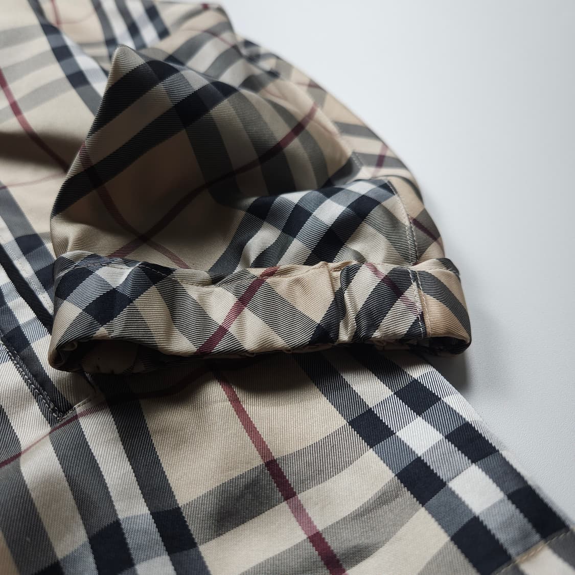 버버리 아카이브 노바체크 패턴 바람막이 자켓 (M) 상품이미지3