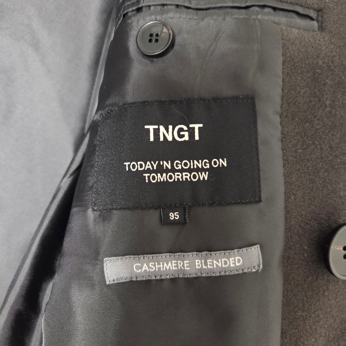 TNGT 울 캐시미어 카키 롱 코트 M-L(95-100) 상품이미지6