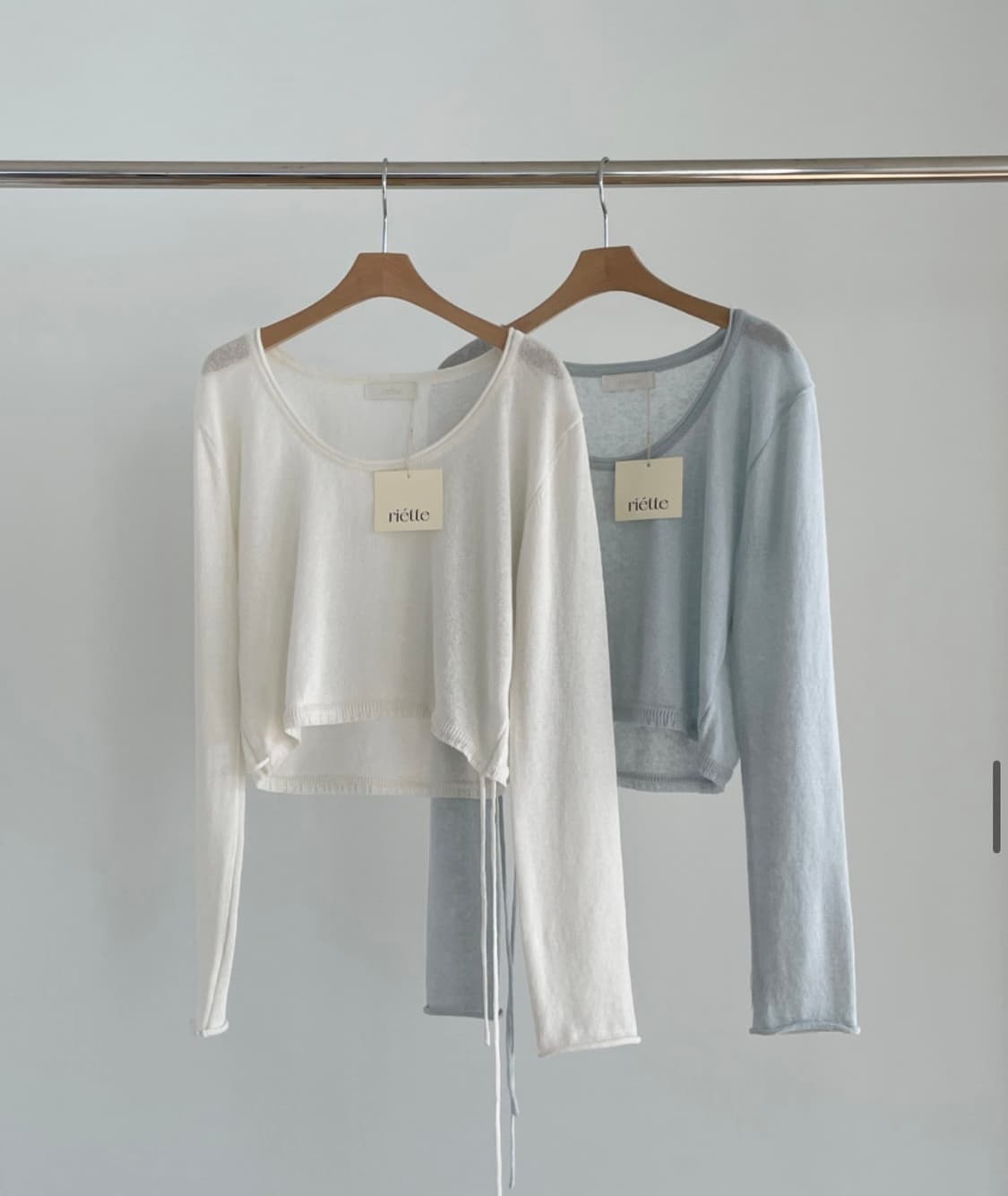 [리에뜨 Riette] 샌디 유넥 니트 (소라) 상품이미지2