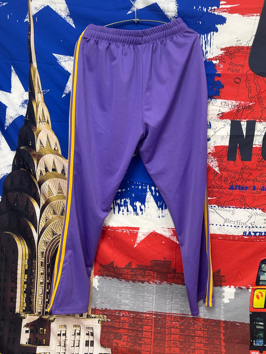 s급 널디 퍼플 옐로우 와이드 트레이닝팬츠 M95 상품이미지6