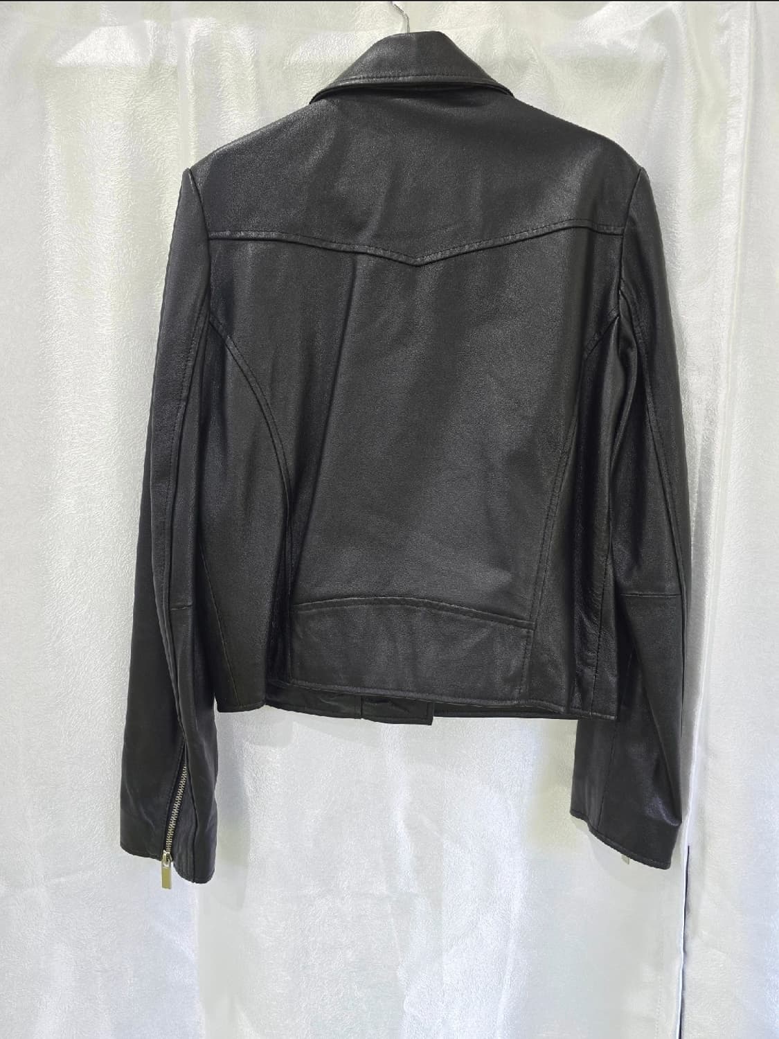 K-DABA 블랙 가죽 라이더 자켓 상품이미지8