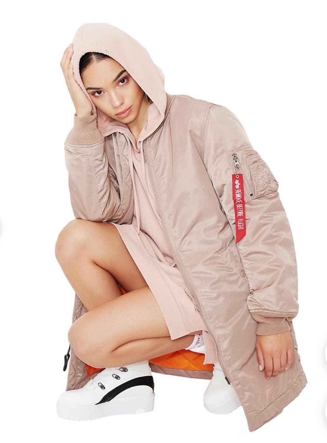 알파인더스트리 ma-1 롱 항공점퍼 봄버 S 상품이미지2