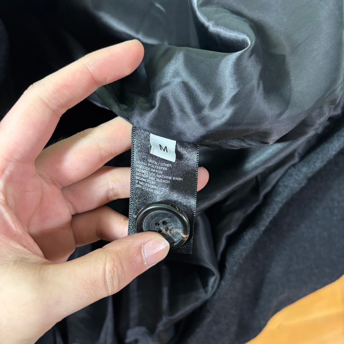 100 M 비바스튜디오 챠콜 싱글 울코트 상품이미지6