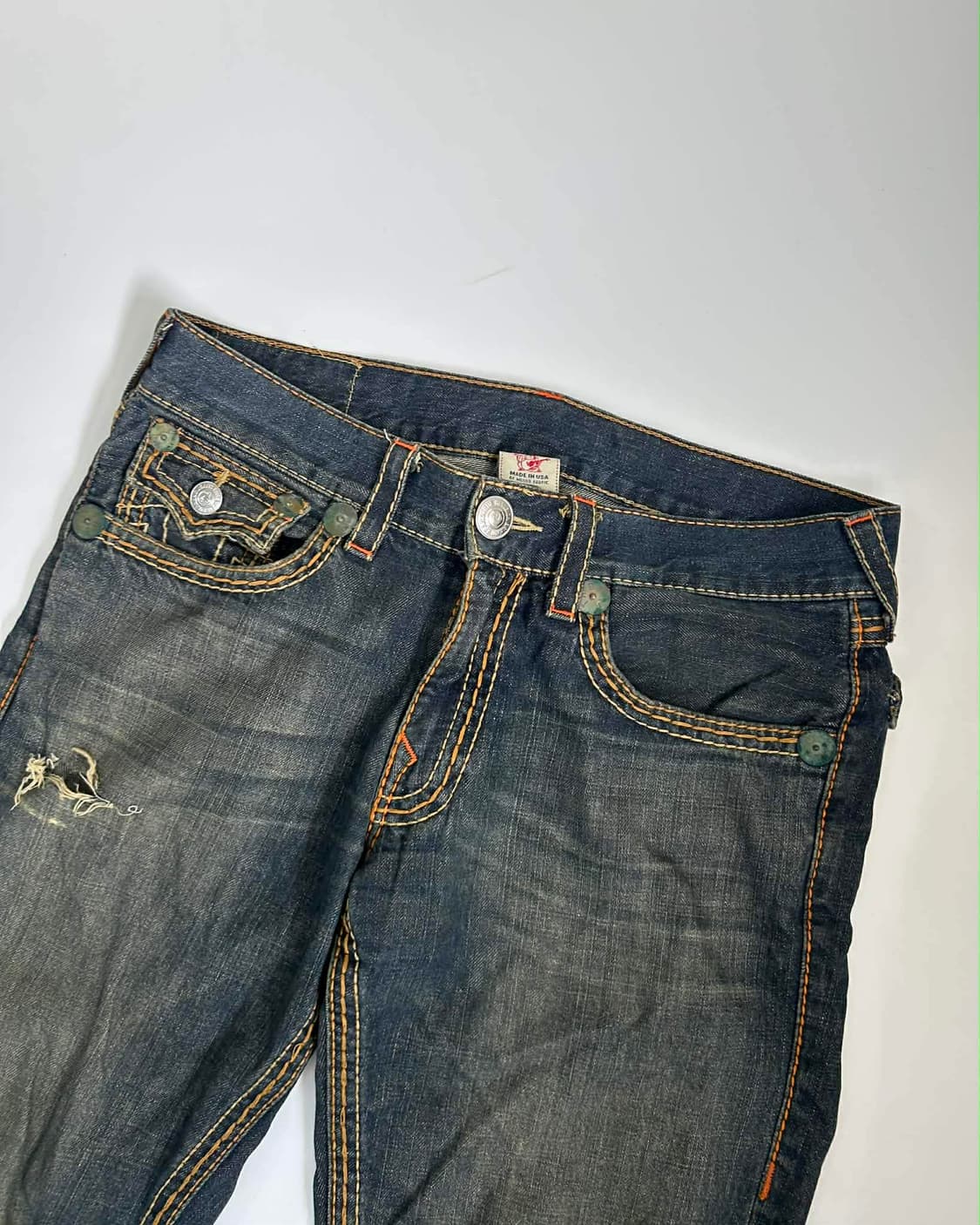 [34] 트루릴리젼 콘트라스트 스티치 데님 팬츠 상품이미지5