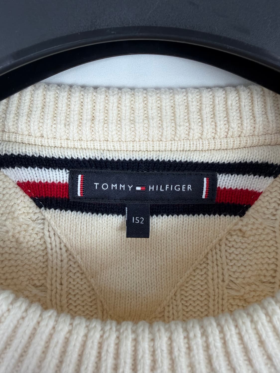 a58) 타미힐피거 아이보리 케이블 니트 상품이미지3