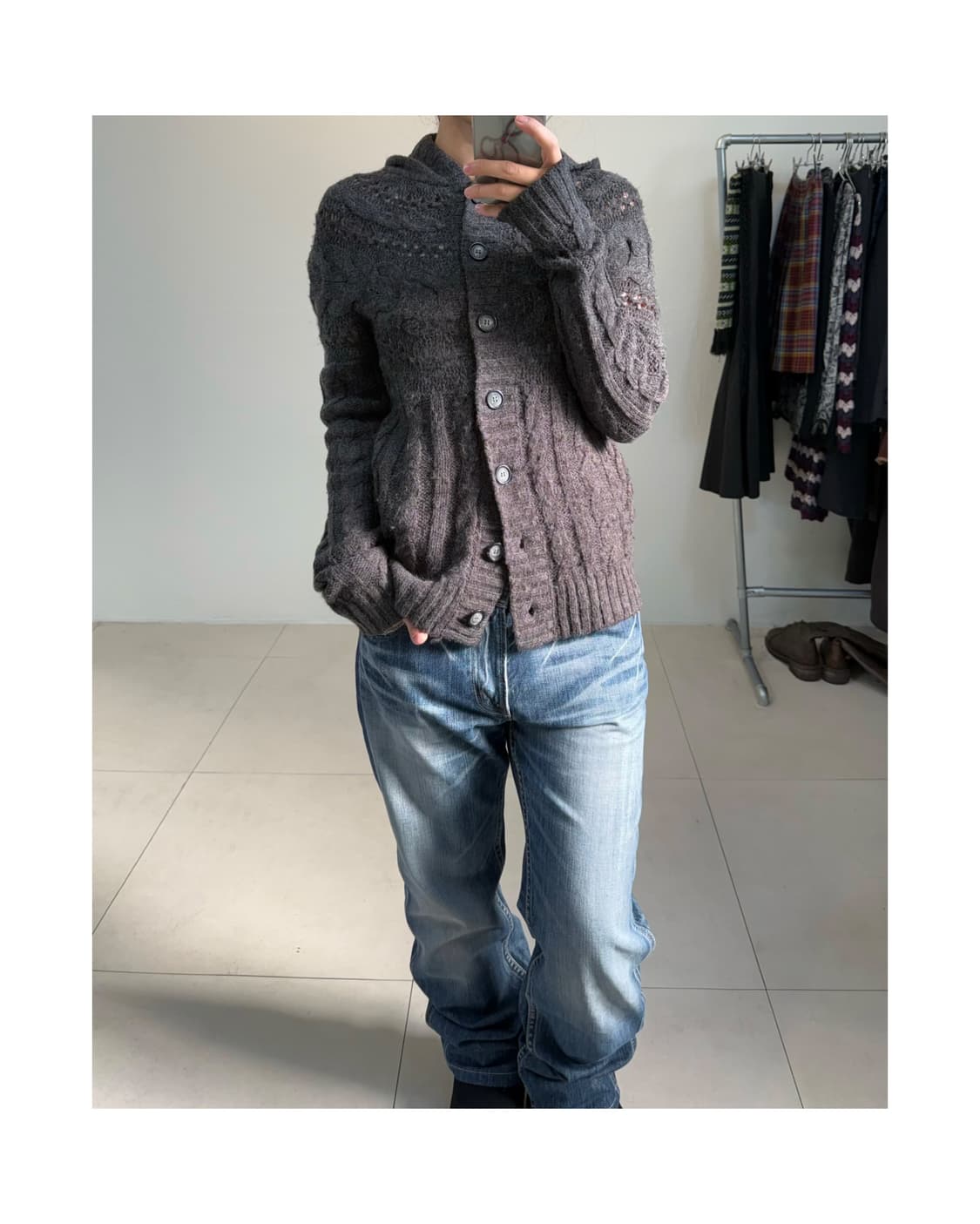 빈티지 후디 가디건  상품이미지5