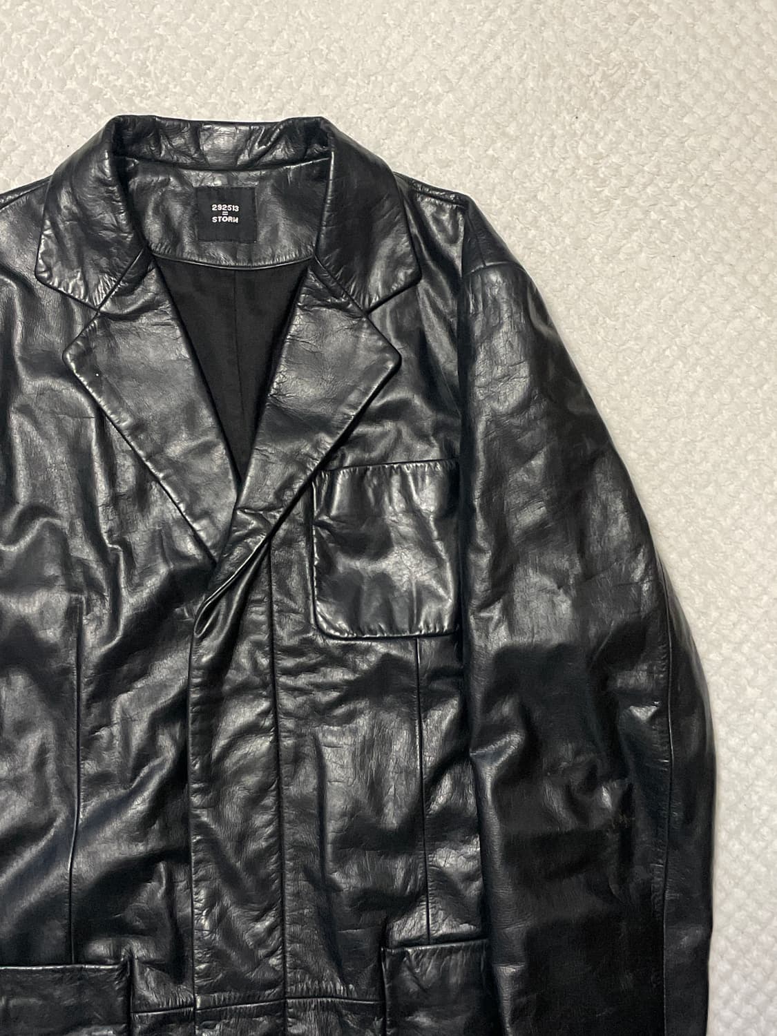 292513=STORM 웨스턴 무드 카우하이드 소가죽 레더 카코트 상품이미지4