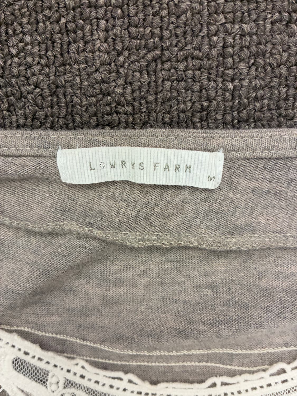 M)Lowrys Farm 빈티지 여성 꽃 레이스 디테일 롱 슬리브 상품이미지5